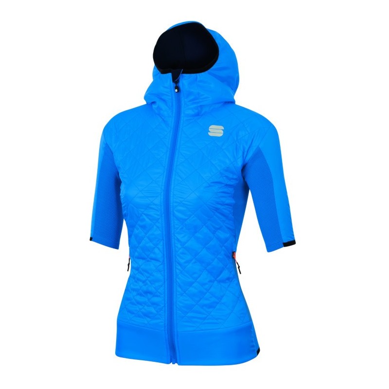 Warm-up Jacke Sportful Rythmo W Puffy brillantes Blau Warm-up Jacke Sportful Rythmo W Puffy brillantes Blau